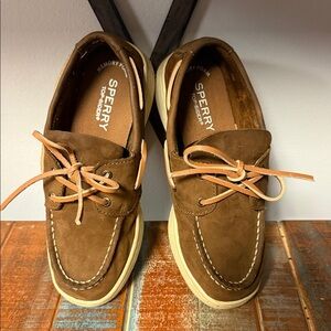 Sperry Kids Leather Dress Shoes - Brown and Tan